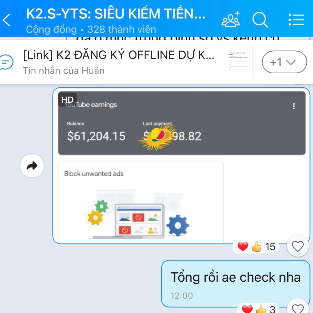 Kết quả thật học viên faceless YouTube GODA — doanh thu 61.204 USD