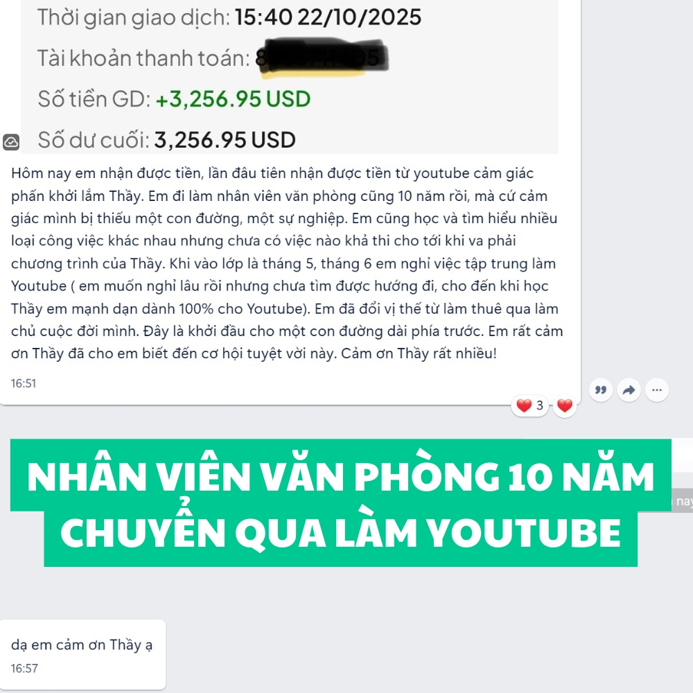 Kết quả thật học viên faceless YouTube GODA — case study 9