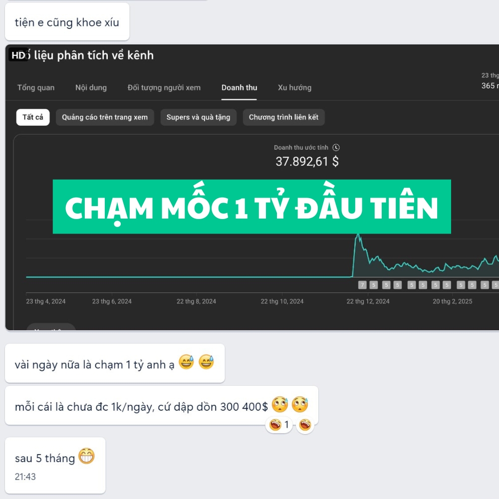 Kết quả thật học viên faceless YouTube GODA — case study 16